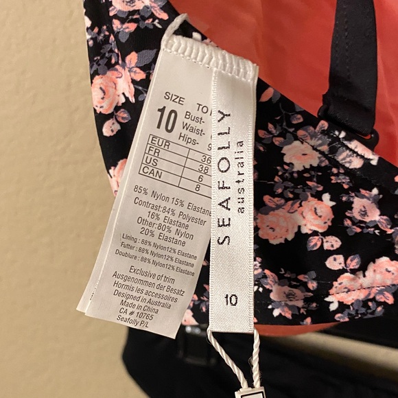 Seafolly Black Floral Underwire Bikini Set - Picture 7 of 8